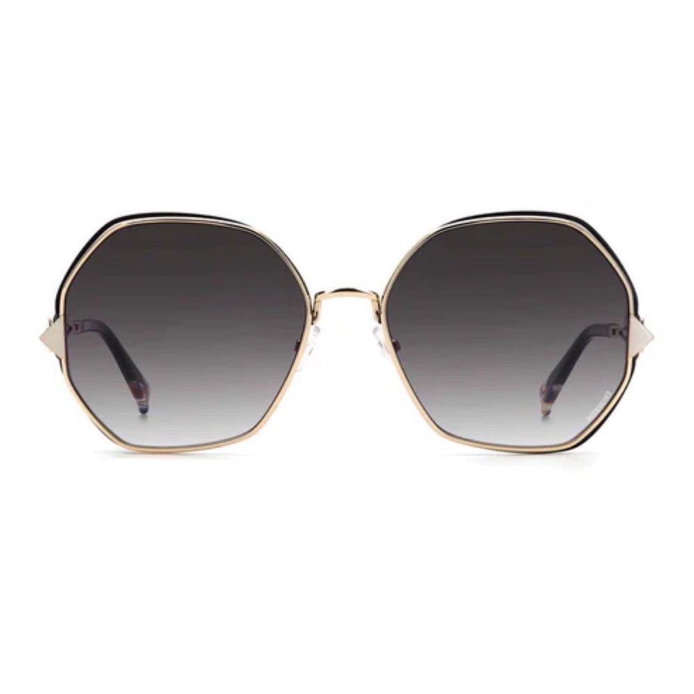 Missoni Gold Frame Sunglasses with Black Lenses